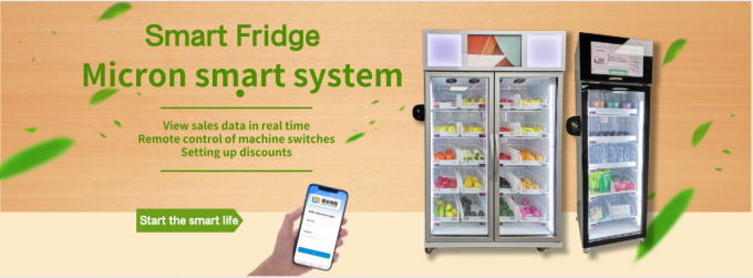 Холодильник торгового автомата овоща дистанционного управления умный с читателем карты