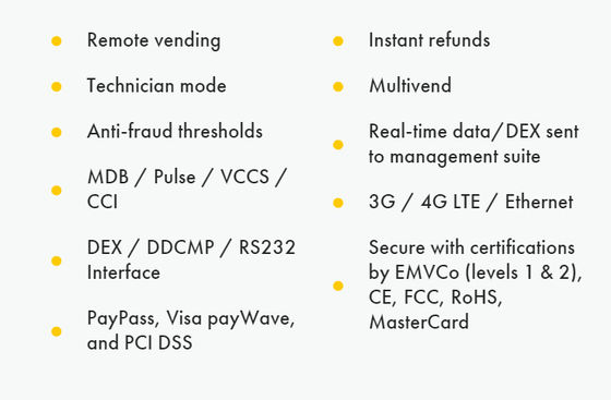 Карта банка поддержки читателя карты RS232 MDB Nayax и оплата NFC