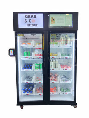 Яйцо R290 морепродуктов Refrigerated торговый автомат холодильника автомата умный с читателем карты