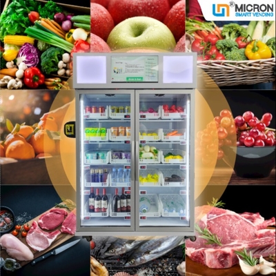 Яйцо R290 морепродуктов Refrigerated торговый автомат холодильника автомата умный с читателем карты