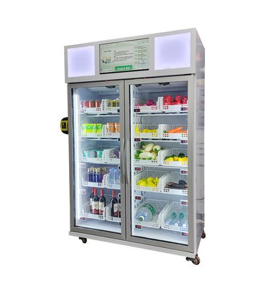 Яйцо R290 морепродуктов Refrigerated торговый автомат холодильника автомата умный с читателем карты